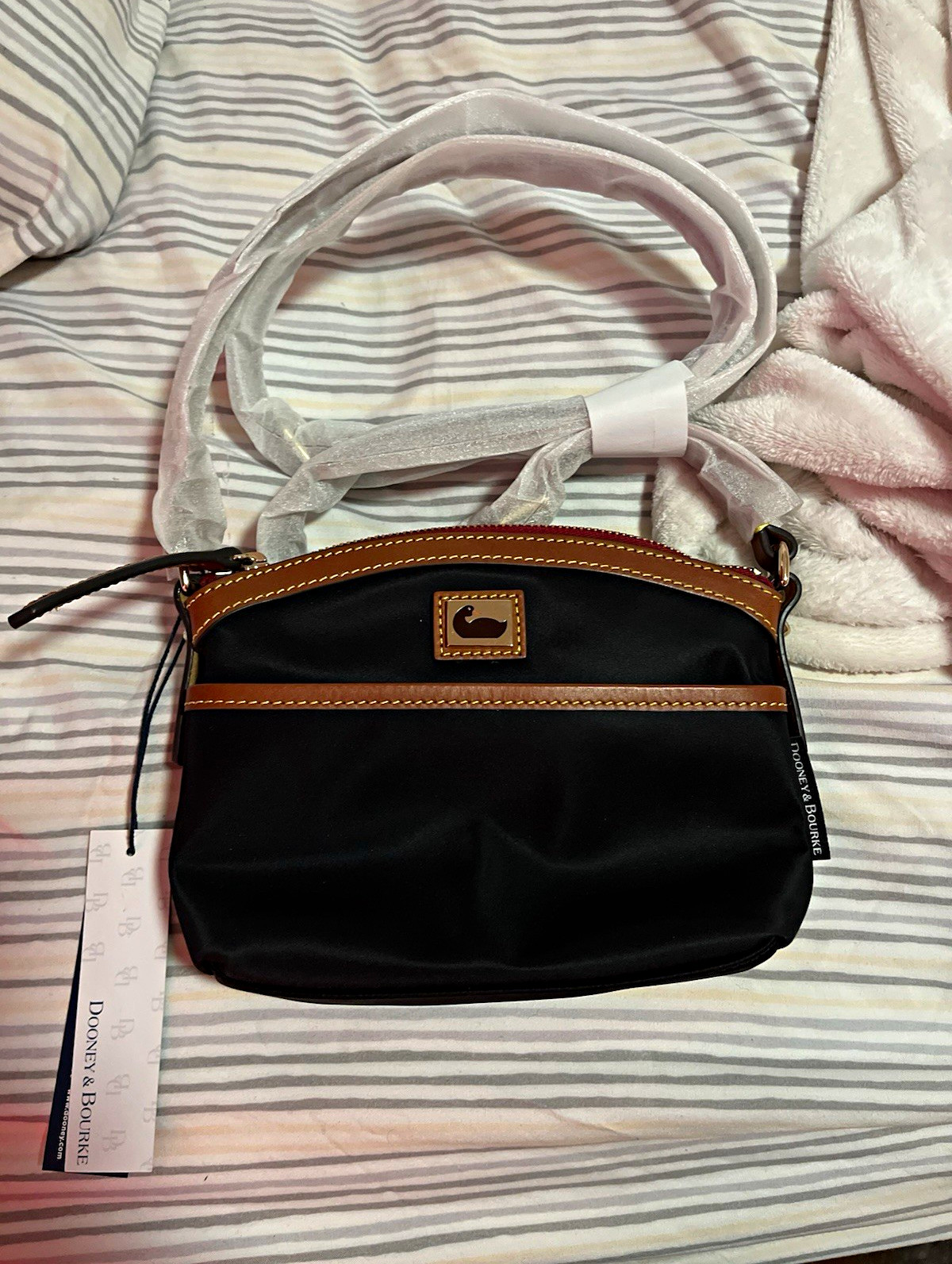 Dooney & Bourke Small Black/Brown Shoulder Bag-NEVER USED