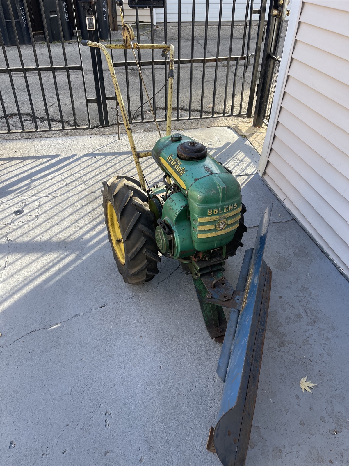 Vintage Bolens Super Versamatic Walk Behind Tractor with Kohler K-91 For Repair Vintage Bolens Super Versamatic Walk Behind Tractor with Kohler K-91 For Repair