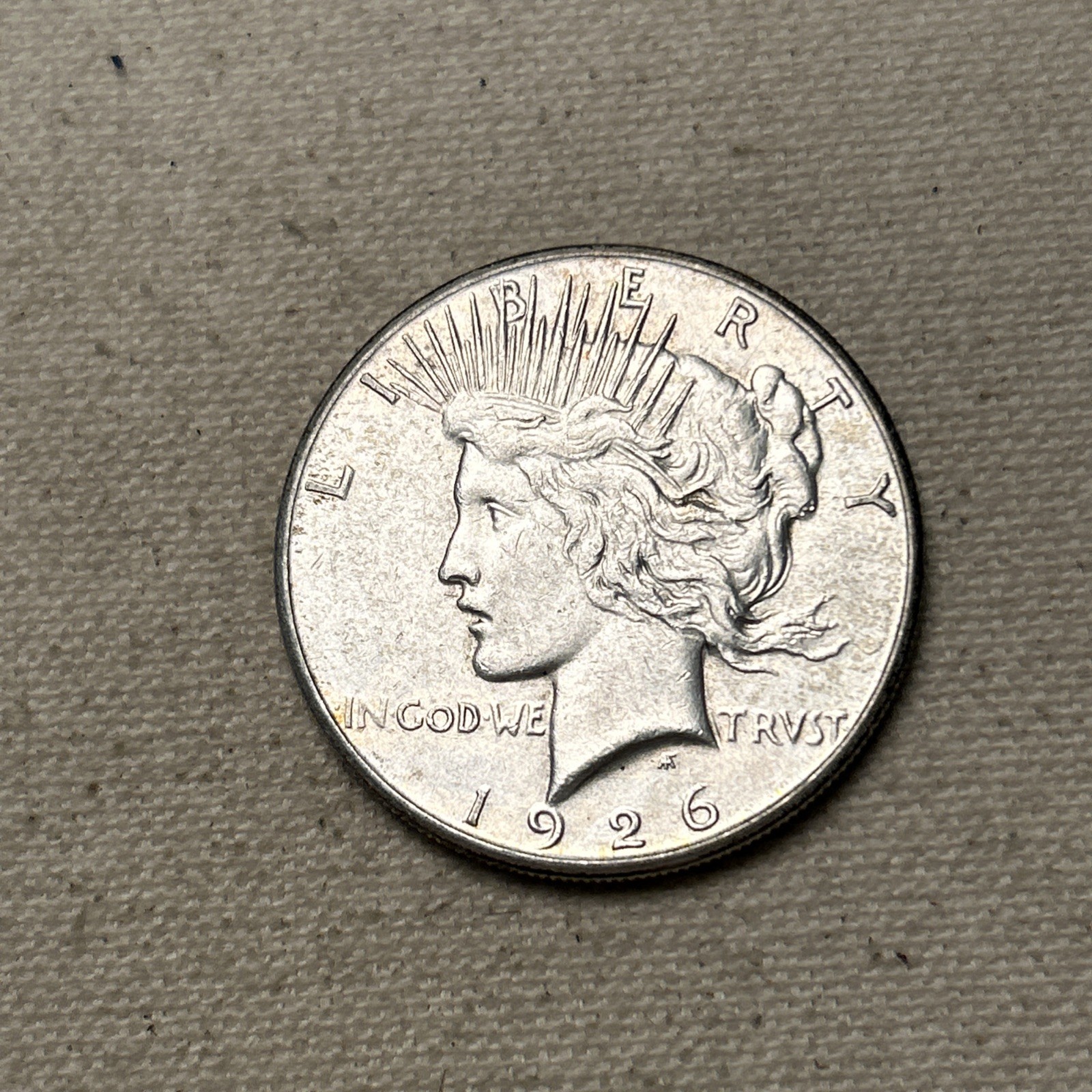 1926 S Peace Silver Dollar $1 San Francisco Mint AU Almost Uncirculated #JM301