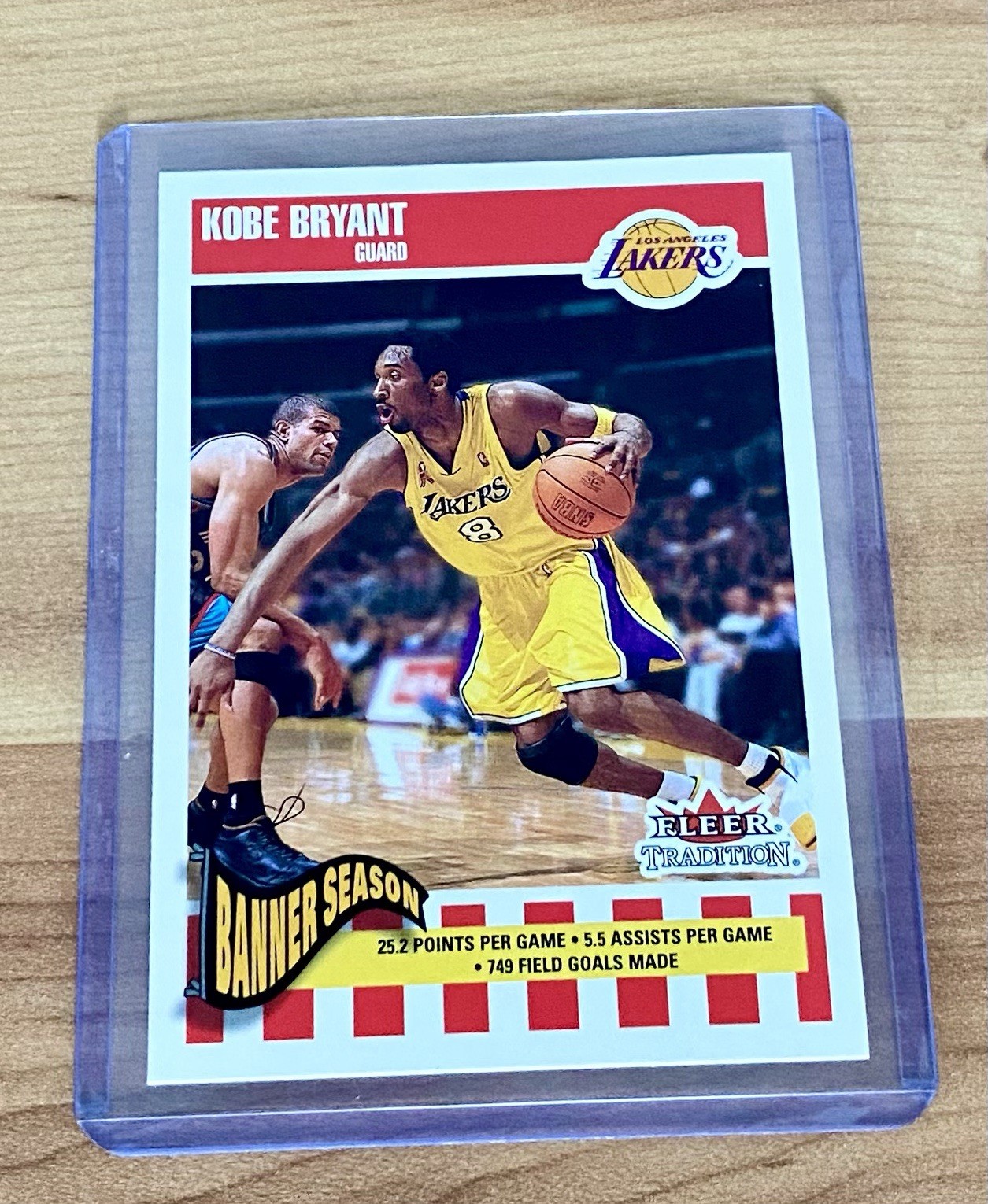 Kobe Bryant 2002-03 Fleer Traditions #259 Card Banner Season Retro Rear NM