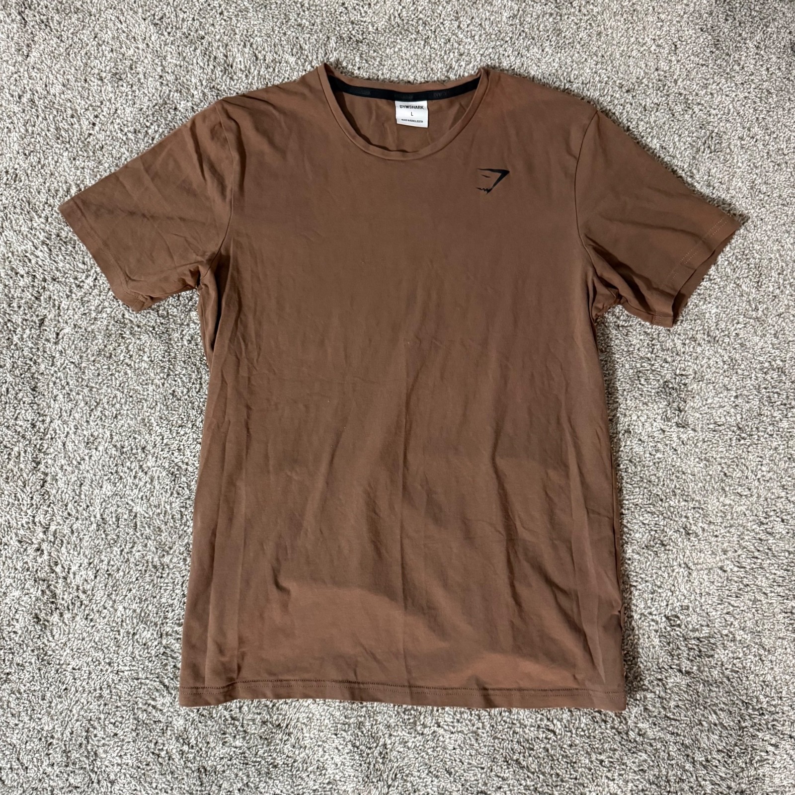 Gymshark Brown Crew Neck T-Shirt Size L