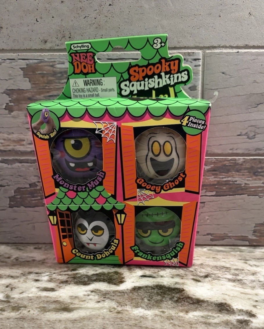 RARE Teenie NeeDoh Haunted House Halloween Minis Spooky Squishkin AUTHENTIC