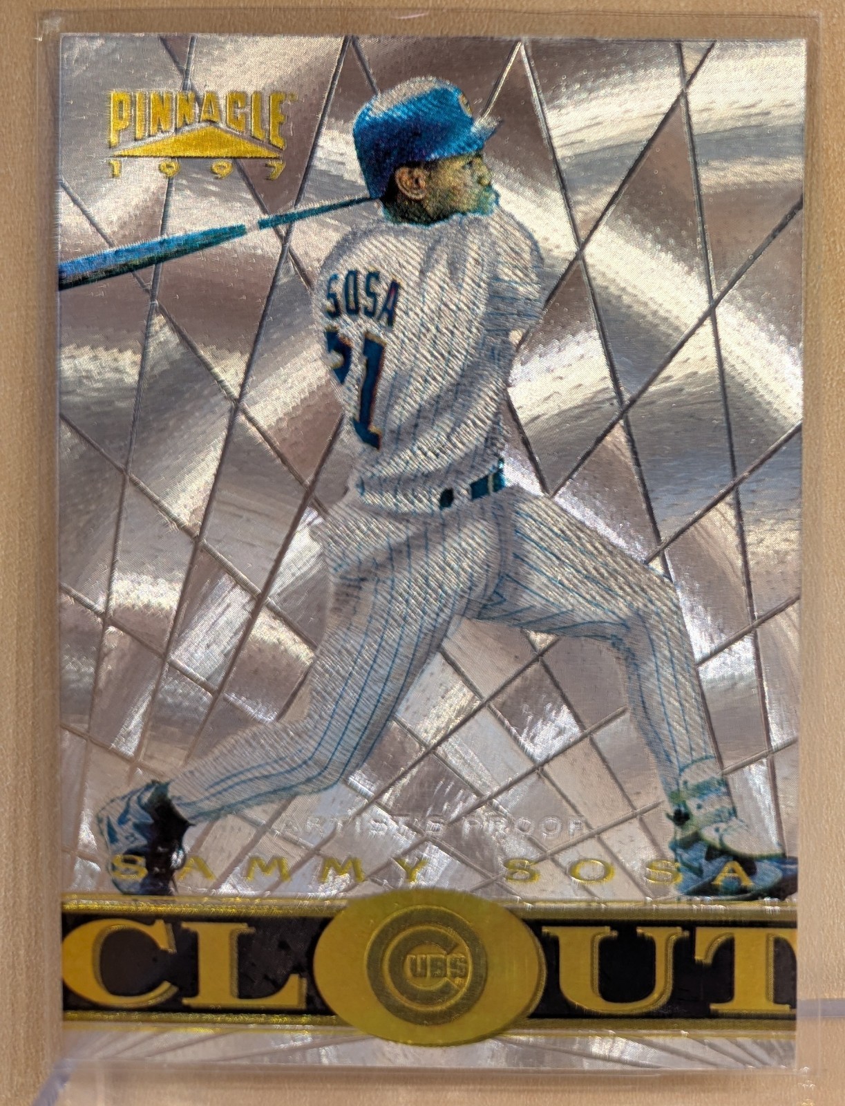 1997 Pinnacle CLOUT SILVER ARTIST PROOF #194 Sammy Sosa Cubs RARE PARALLEL