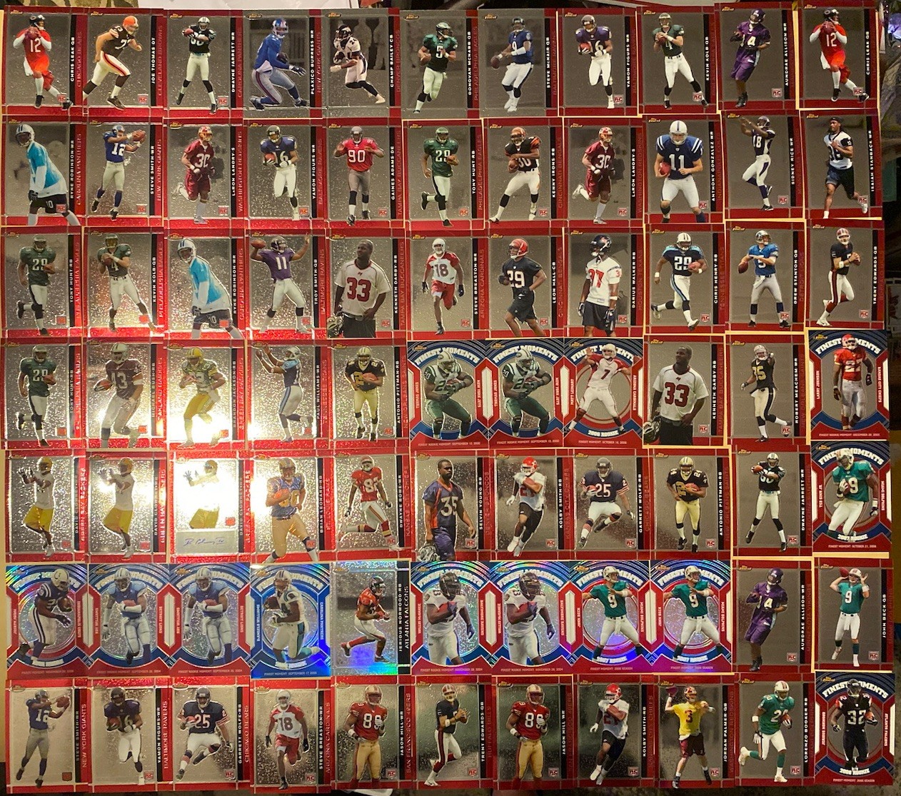 2007 NFL Topps Finest Refractor, Insert And Rookie Card Liot
