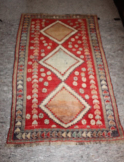 Vintage Tribal  Rug – Handwoven Southwest Middle east – Geometric Diamond Design
