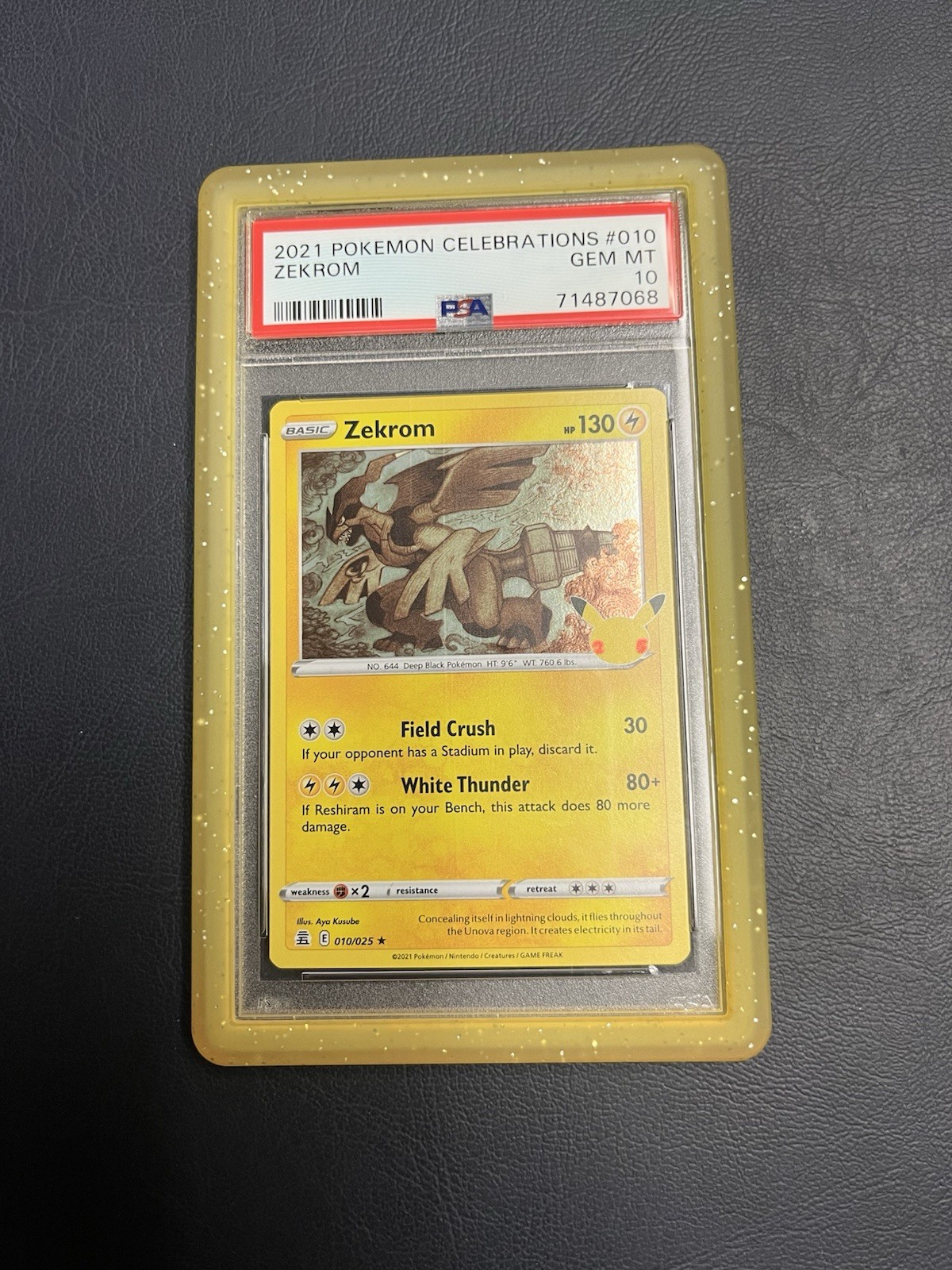 Pokemon TCG 2021 Celebrations EN Zekrom 010/025 Holo PSA 10 Graded - LOW POP