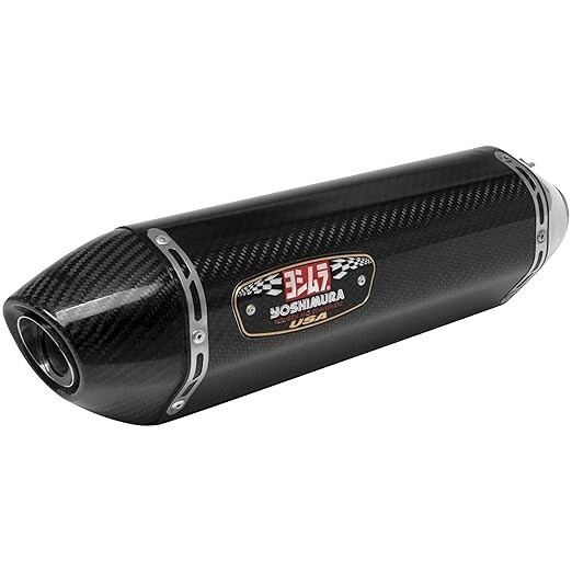 Yoshimura 192829 Black R-77 Full Exhaust System (Carbon Sleeve and End Cap)