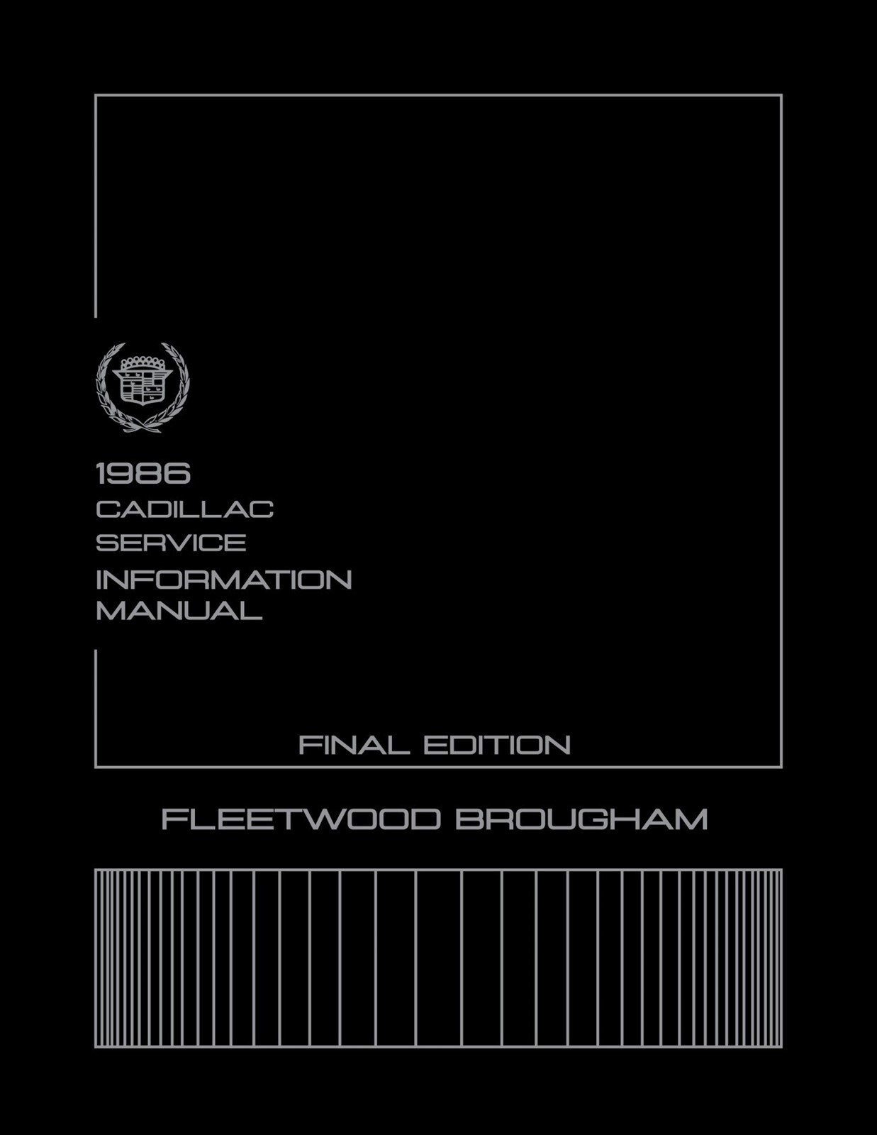 1986 Cadillac Fleetwood Brougham Shop Manual