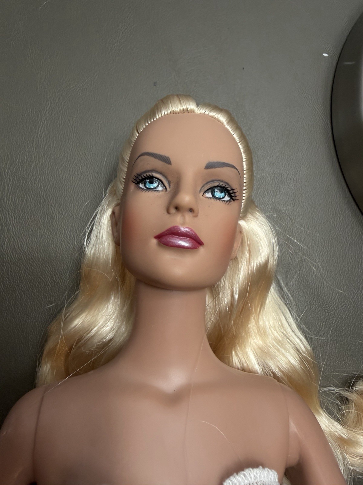 TONNER ICE BLUE SYDNEY, REDRESSED, BENT WRIST BODY, 16 INCHES TALL,