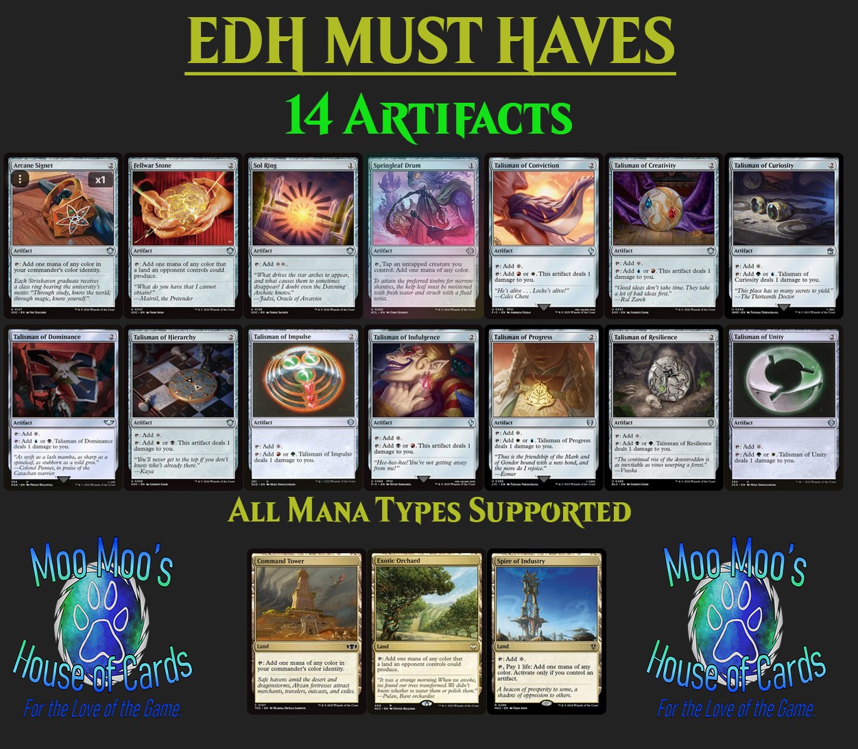 Magic: The Gathering - EDH Staples Lot | Talismans | Lands | Commander