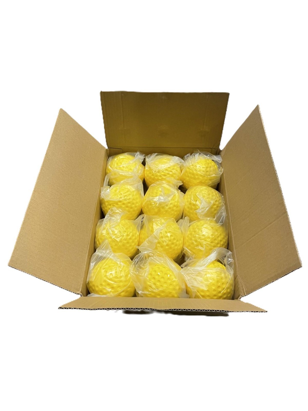 12 Sting-Free Dimpled Pitching Machine Softballs balls 12\