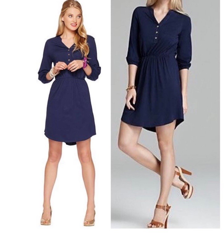 NWT Lilly Pulitzer size M Beckett dress in true navy pullover