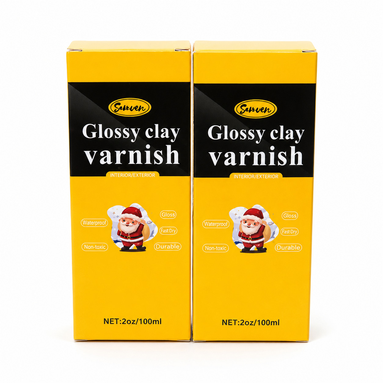 2 Pack Glossy Clay Varnish 100ml Polymer Clay Glaze Sealer High Gloss Finish NIP