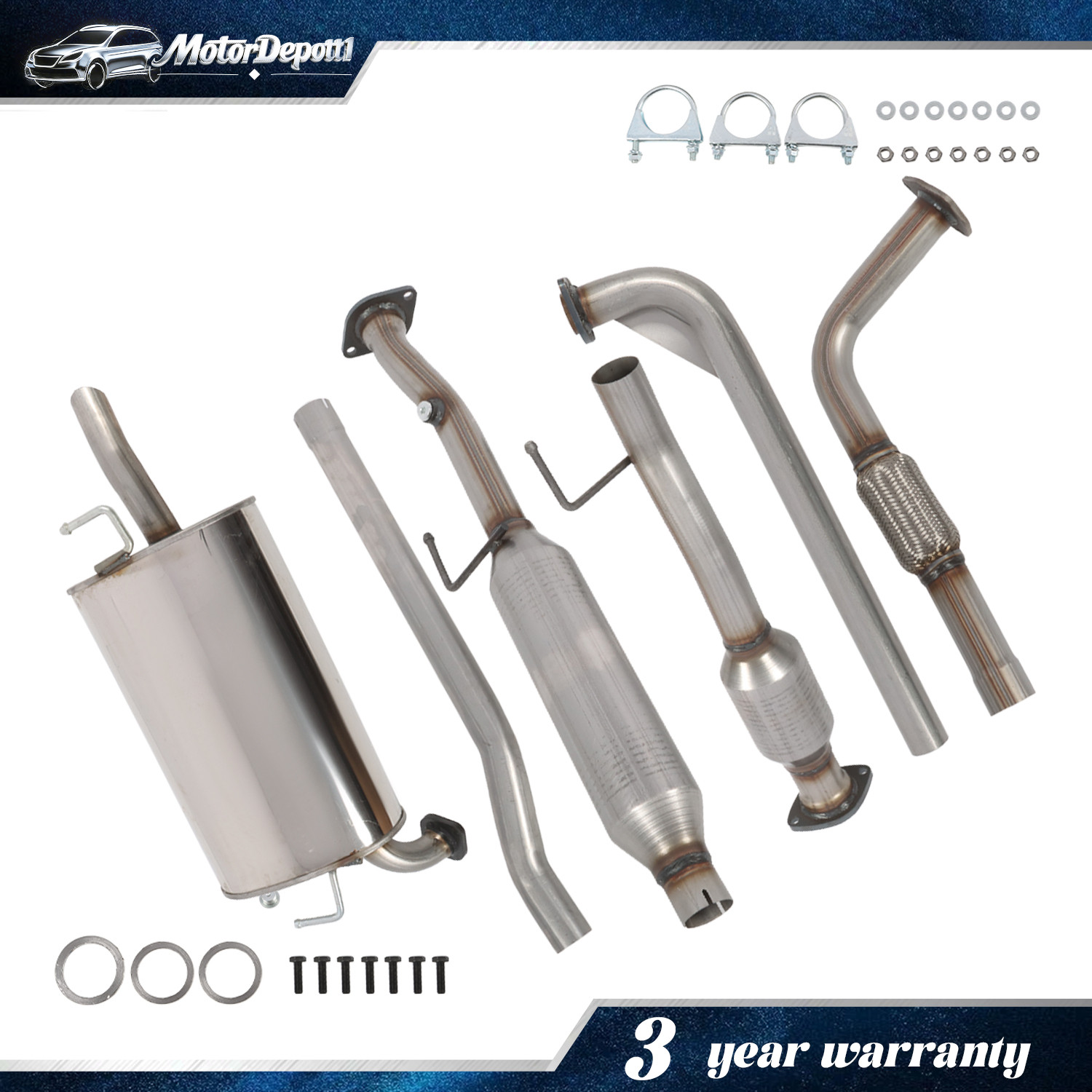 New Complete Exhaust System For Toyota Camry 1997-2001 2.2L Federal Emissions