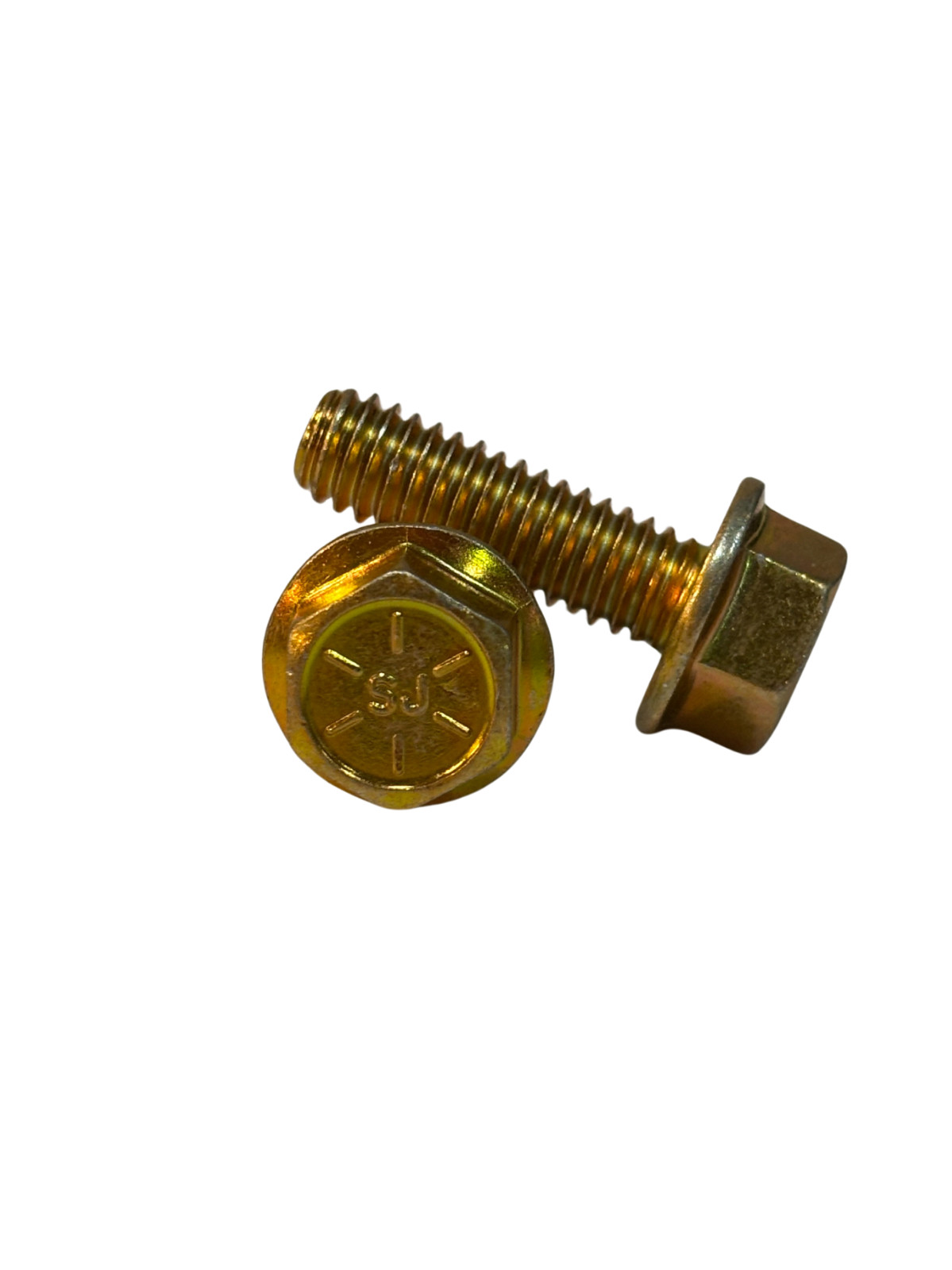 100 pcs 5/16-18 x 1 Grade 8 Hex Flange Frame Bolts Yellow Zinc Trivalent