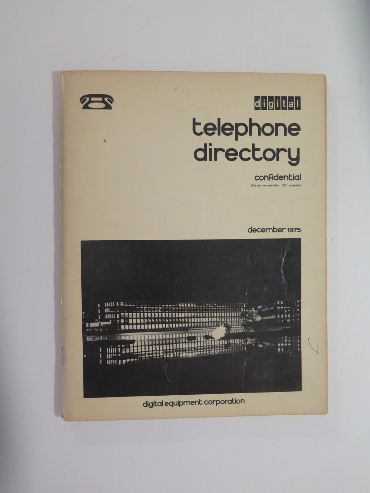 Digital Equipment Corporation DEC 1975 Internal Phone Book