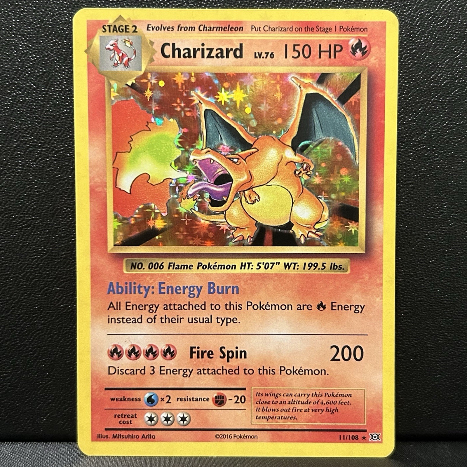 Pokémon TCG Charizard Holo XY Evolutions 11/108 MP