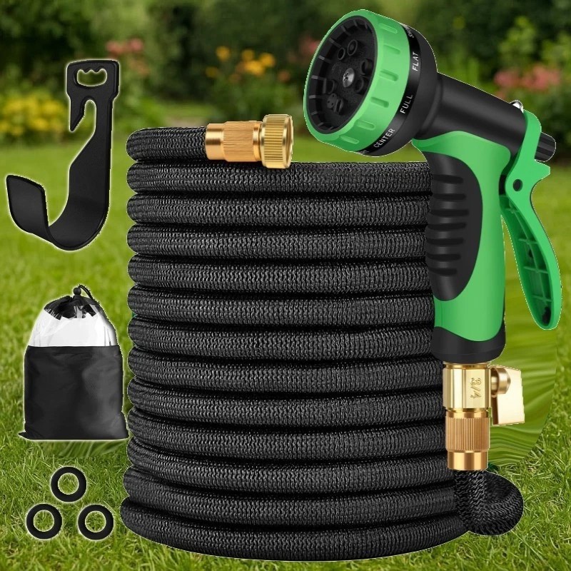 50FT 100FT 4X Stronger Deluxe Heavy Duty Expandable Flexible Garden Water Hose 50FT 100FT 4X Stronger Deluxe Heavy Duty Expandable Flexible Garden Water Hose