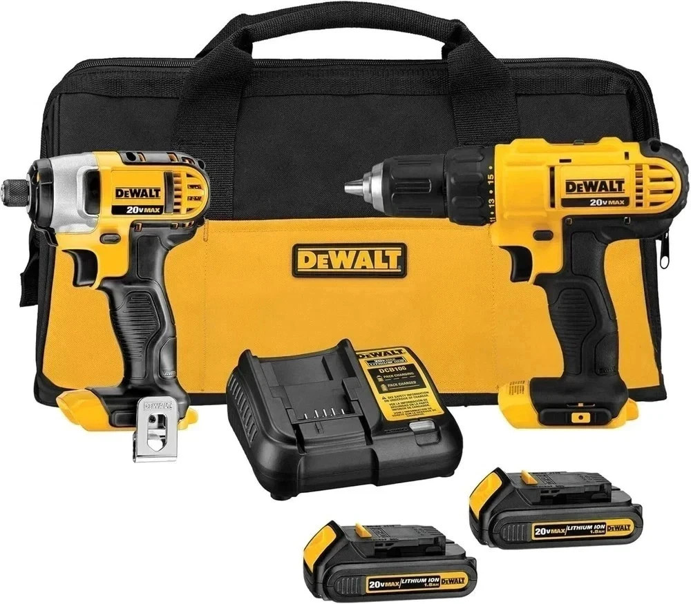 DEWALT DCK240C2 20V MAX Drill Impact Driver Combo Kit 2 Batteries Charger