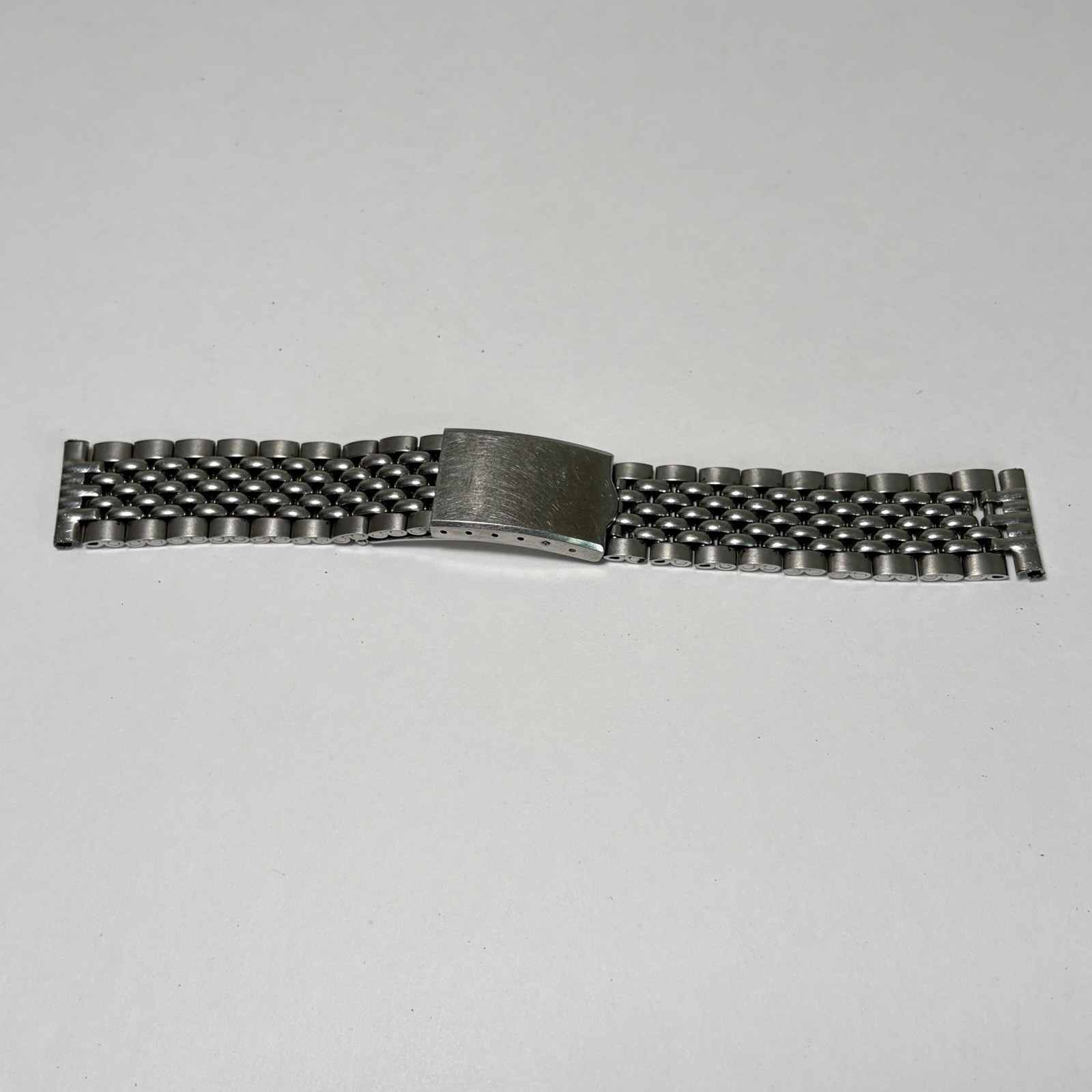 Vintage Speidel 17mm Beads of Rice Watch Bracelet Stainless Steel Japan