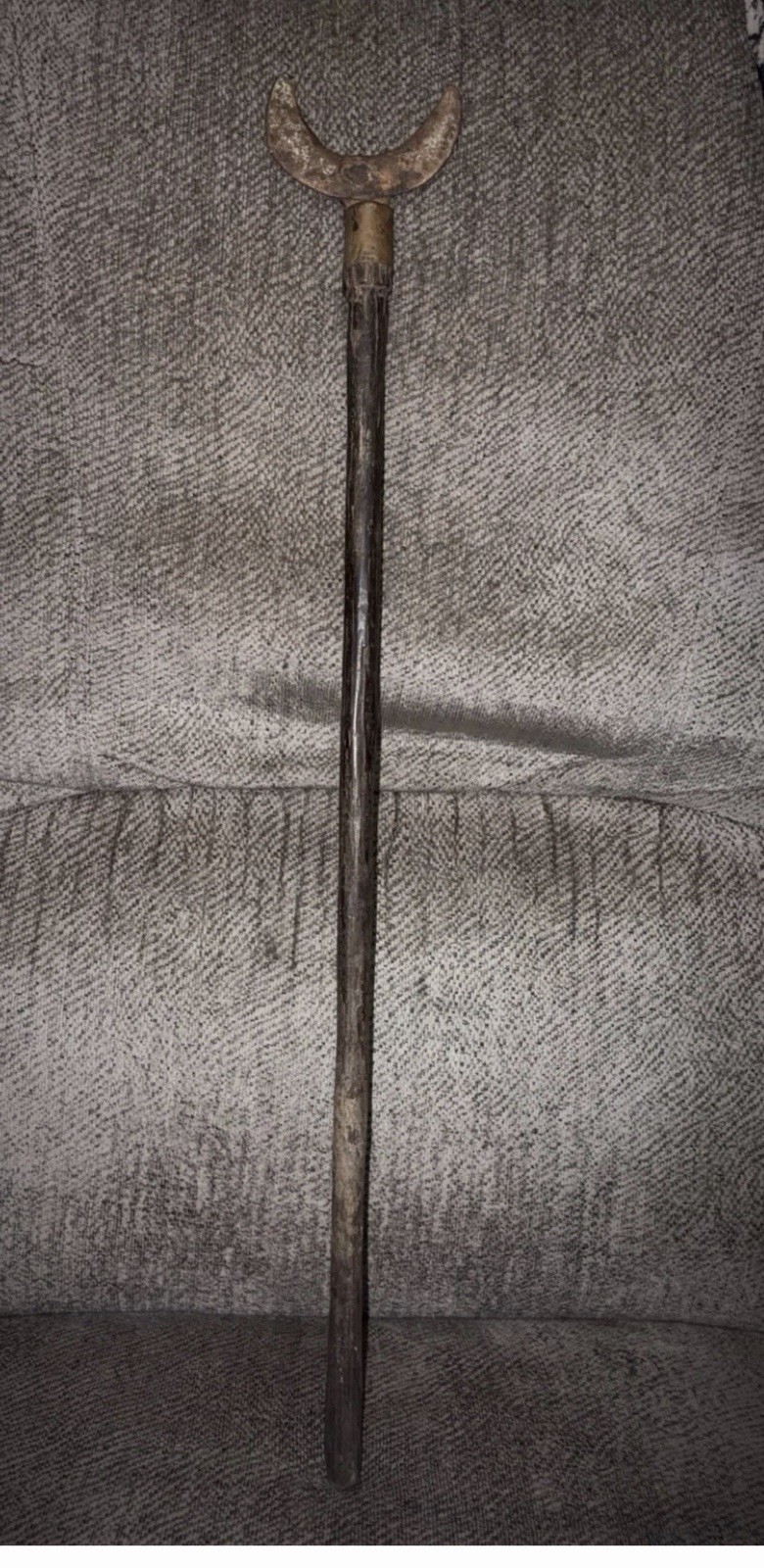Indo-Persian Fakirs Crutch Antique Artifact 22 Indo-Persian Fakirs Crutch Antique Artifact 22