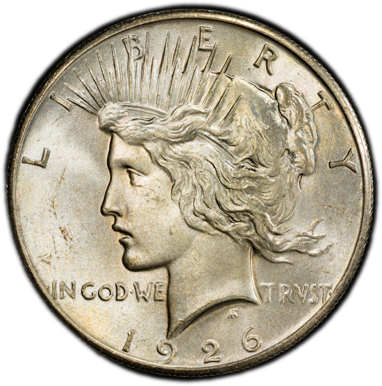 1926-P PCGS MS64+ (Plus) Peace Dollar | Natural Toning | 40th Anniversary Label