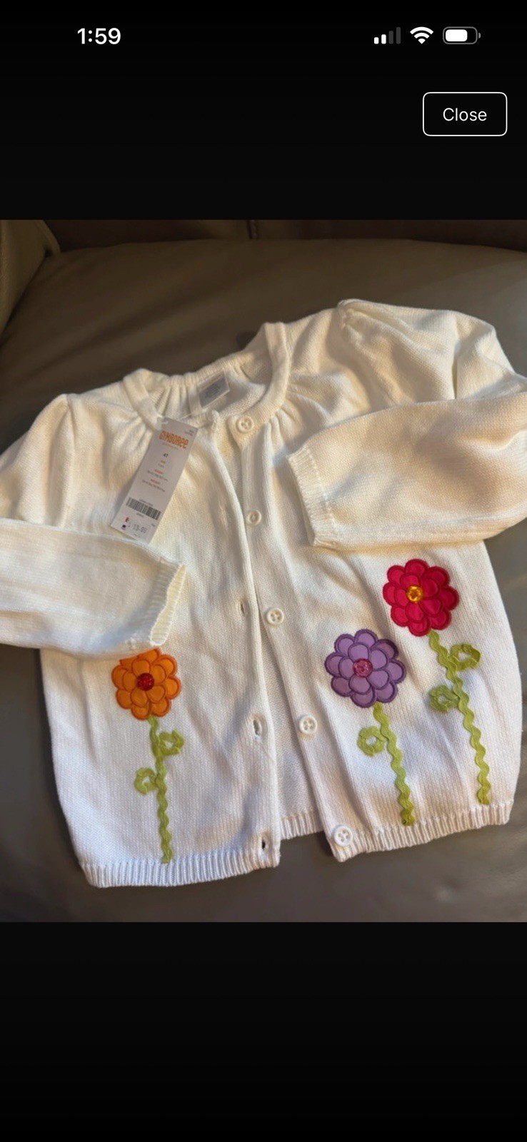 NWT VNT Gymboree Girls Size 4T Cardigan Bright White Pretty Posies 2012 New NWT VNT Gymboree Girls Size 4T Cardigan Bright White Pretty Posies 2012 New