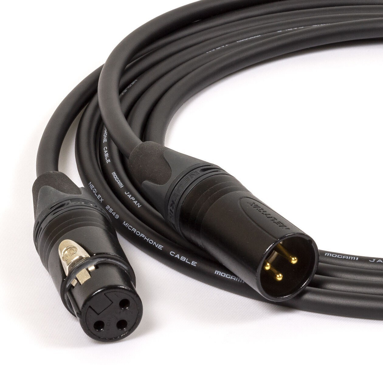 x\'FT Mogami 2549 Neutrik Gold XLR-M male to XLR-F Female balance Star Quad Cable