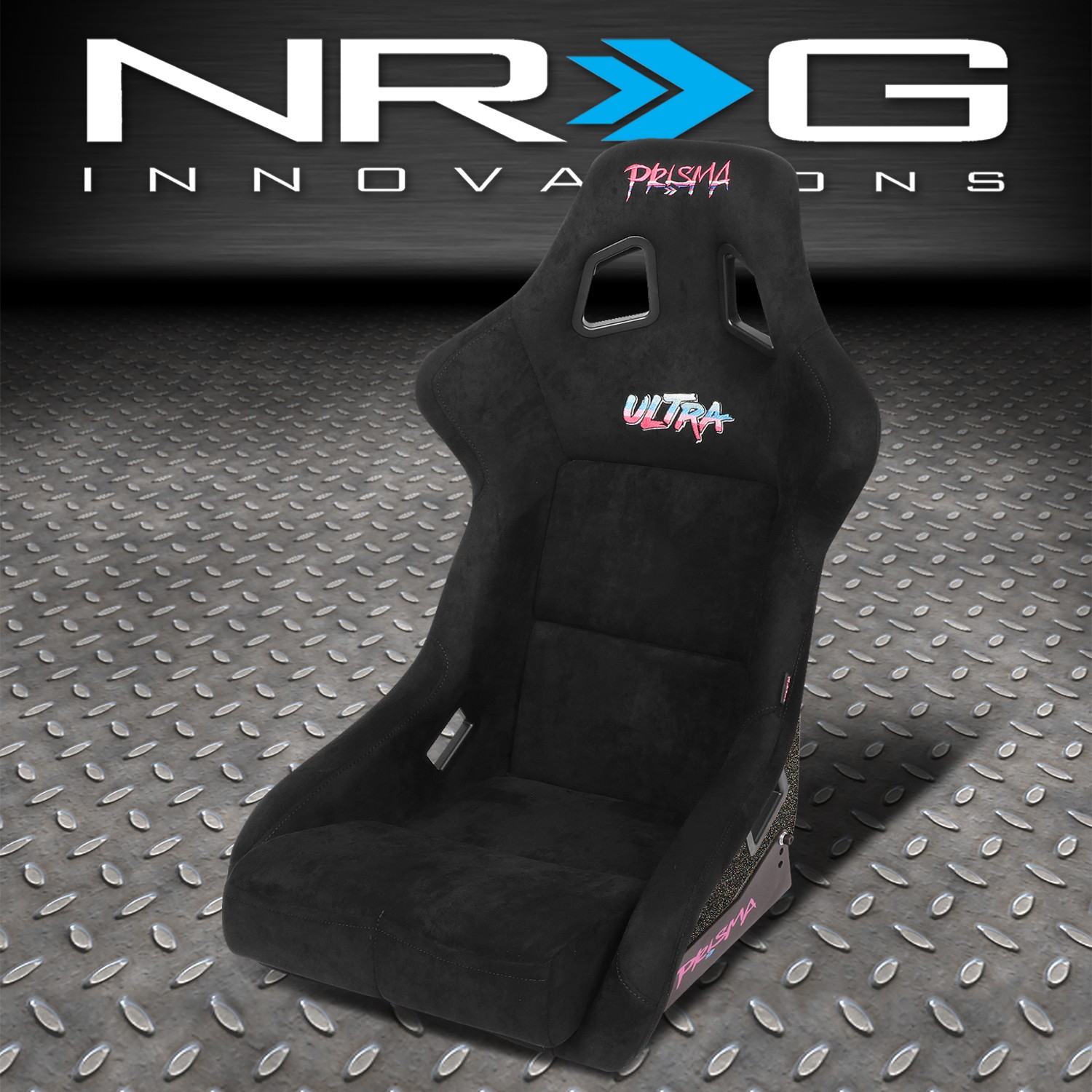 NRG INNOVATIONS FRP-302BK-ULTRA LARGE PRISMA FIXED BACK BUCKET RACING SEAT BLACK