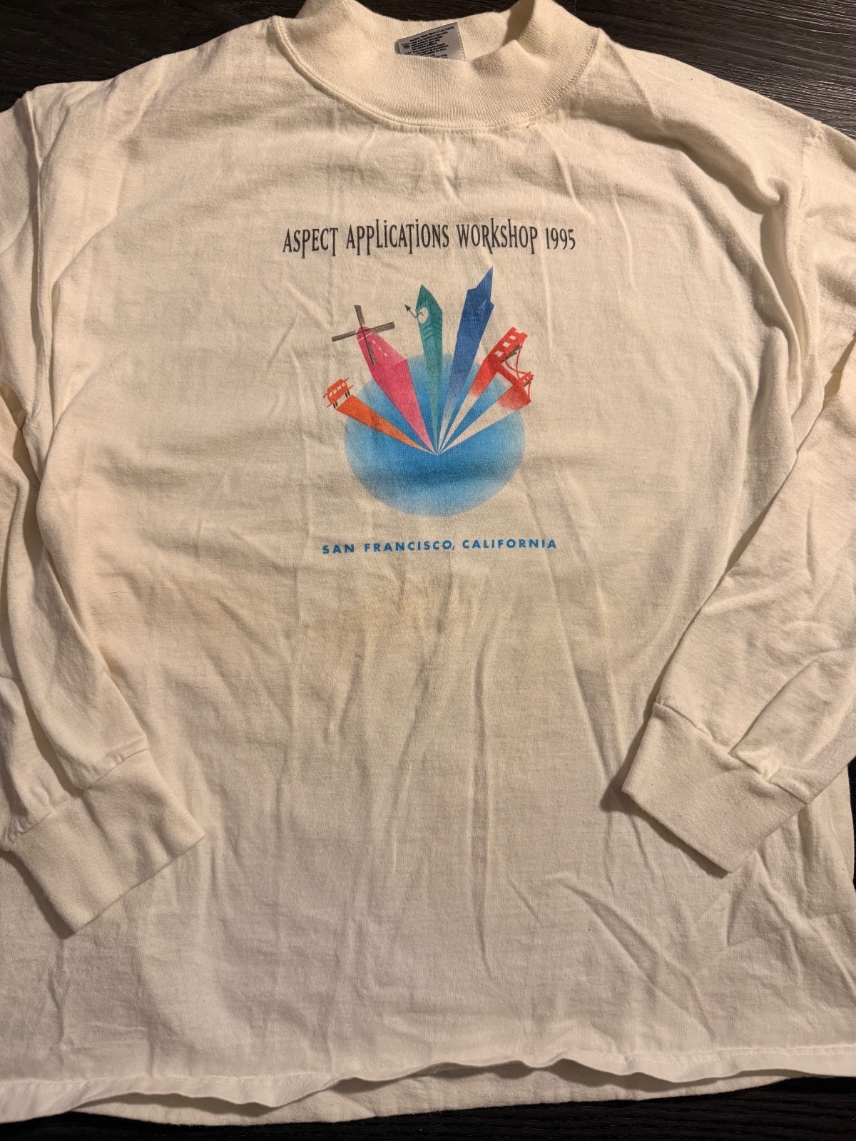 Vtg 1995 Aspect Applications SF Workshop Tech Tee L