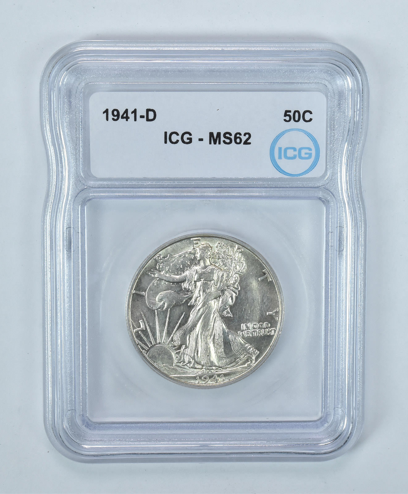 1941-D Walking Liberty Half Dollar MS62 ICG