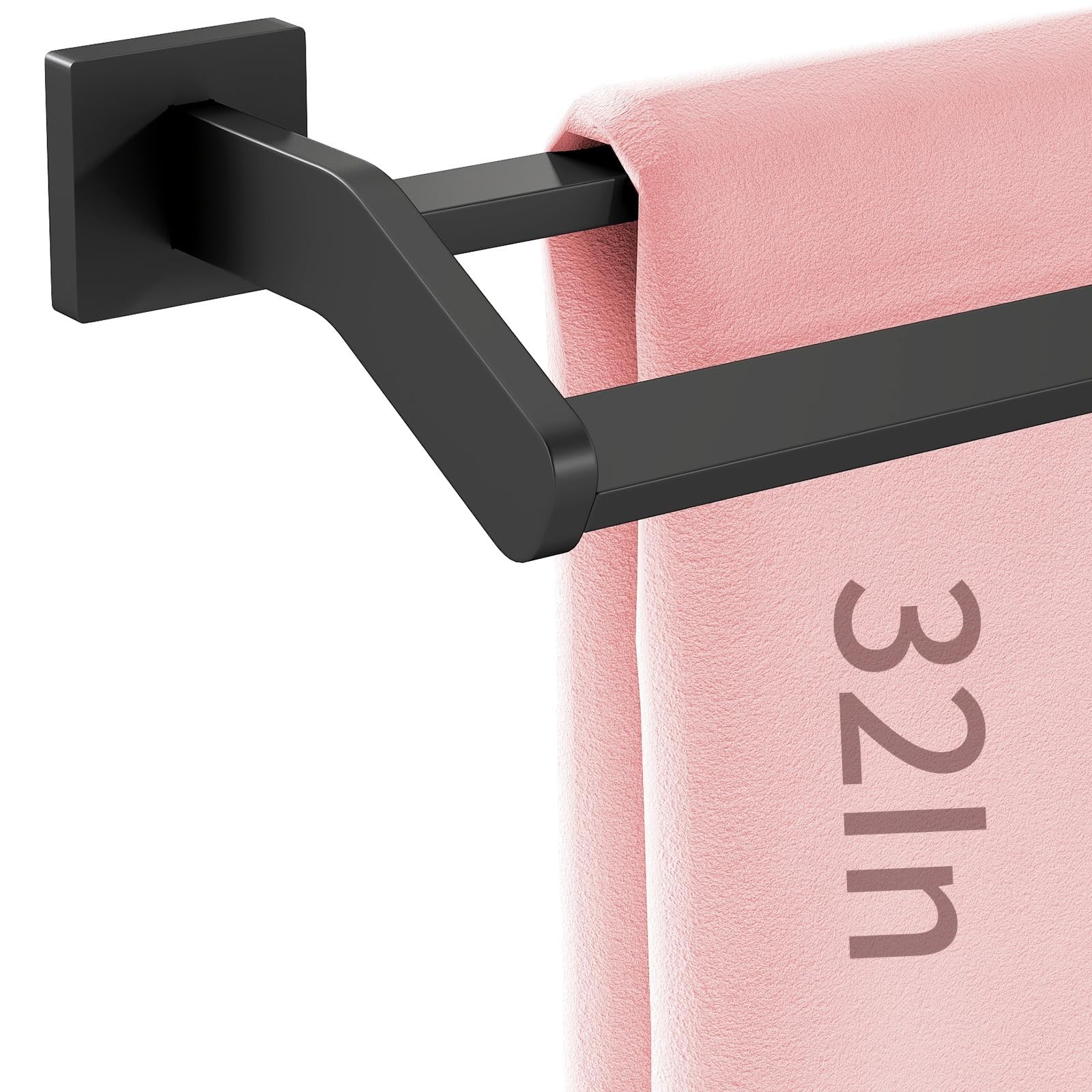 STWWO Double Towel Bar 32 Inch Matte Black Wall Mounted STWWO Double Towel Bar 32 Inch Matte Black Wall Mounted