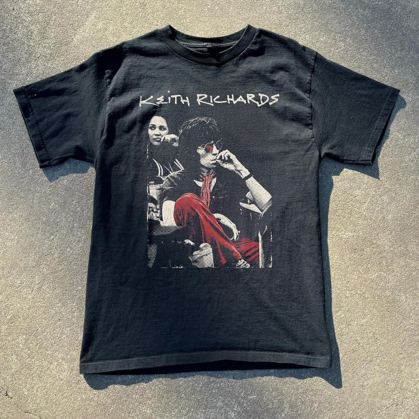 Keith Richards Rock Legend Classic Rock Graphic T-Shirt Black S-5XL