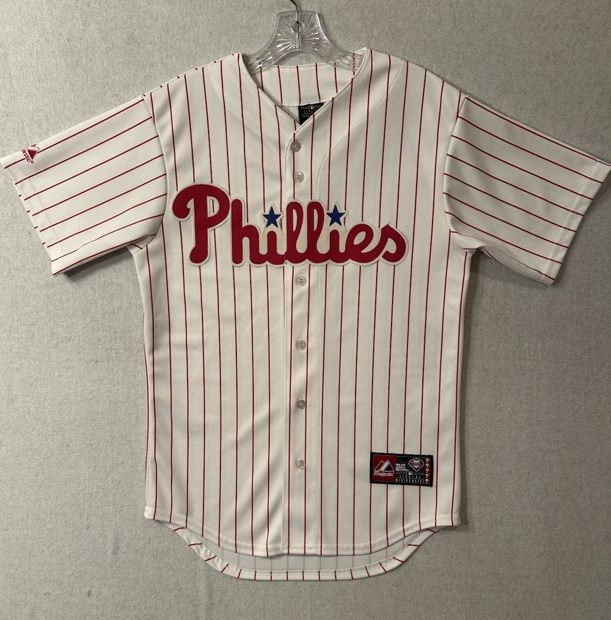 Vintage Majestic Philadelphia Phillies Home Pinstripe Jersey Script Phillies USA