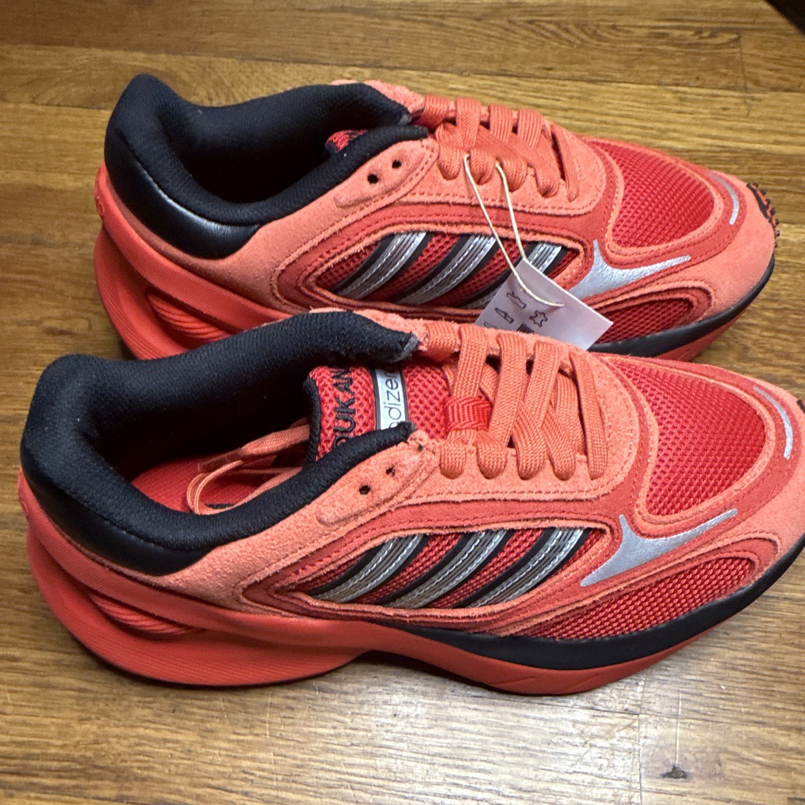 6.5M/7.5W Adidas Adizero Goukana Scarlet Red/Black LowTop Mesh Sneakers JQ4006