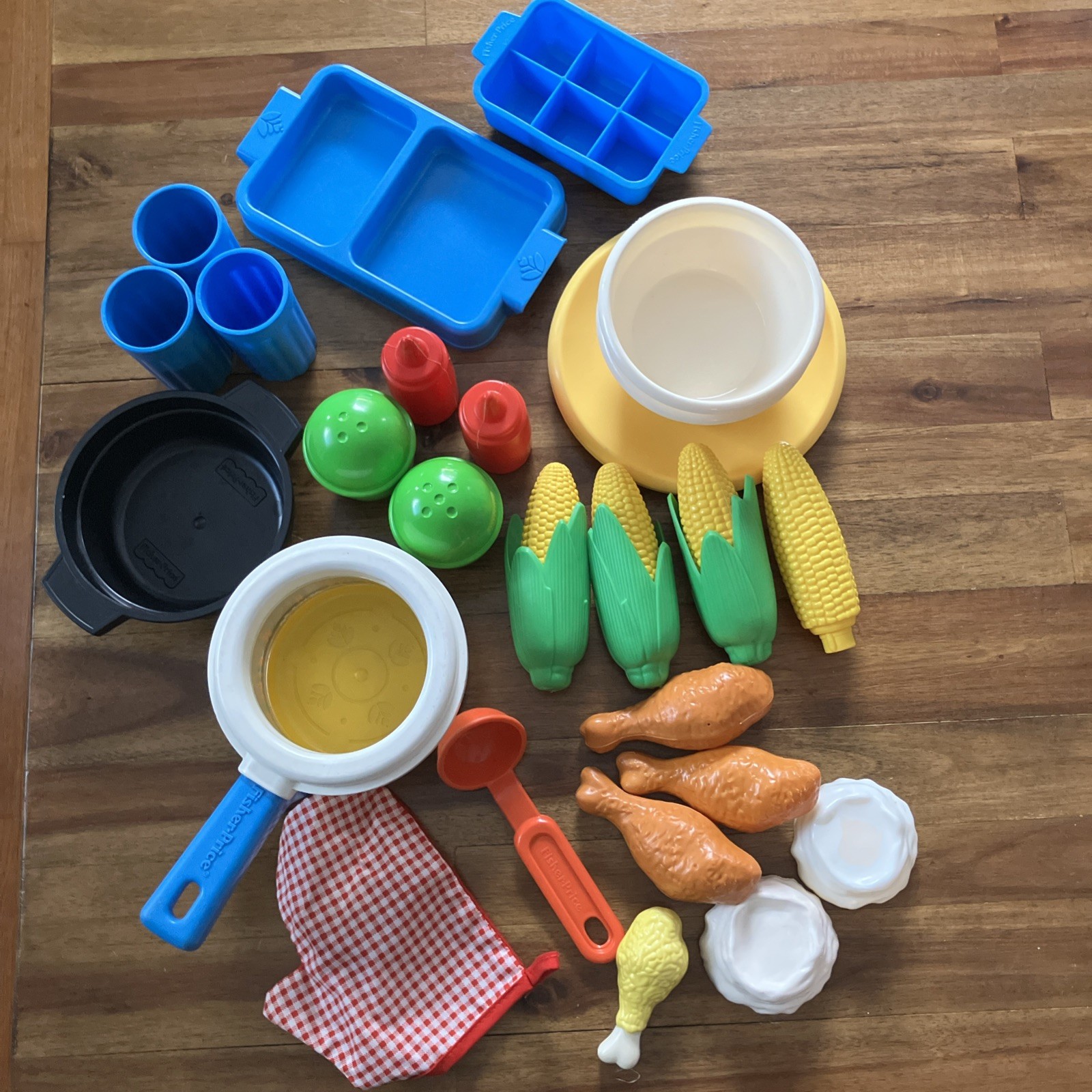 Vintage 1990s Mixed Lot Fisher-Price Little Tikes Chicken Dinner