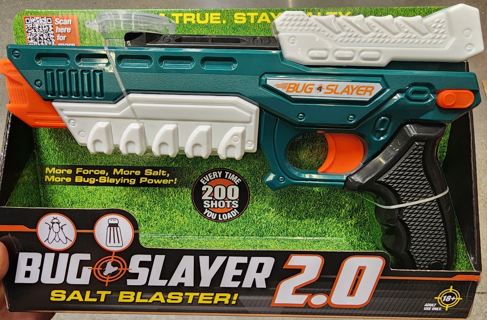 Air Warriors Bug Slayer 2.0 Salt Blaster Toy Blaster Gun, 200 Shots