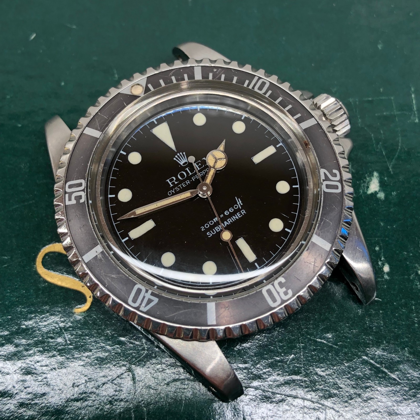 1961 Rolex Submariner 5512 Long 5 Insert Steel PCG Automatic Wristwatch