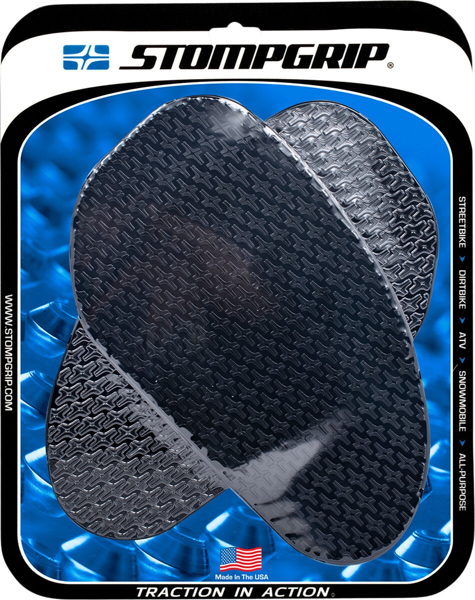 Stomp Grip Icon Profile Large Universal Street Bike Tank Grips - Black