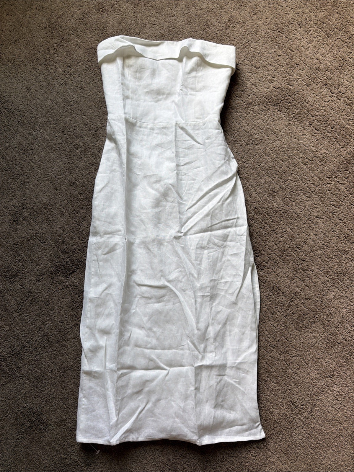 Reformation Women’s Marcella Linen Dress White Size 6 $248