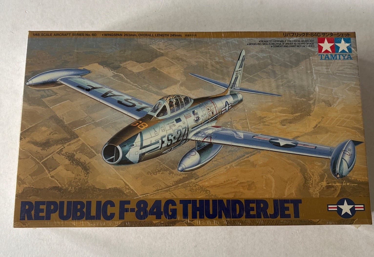 FACTORY SEALED REPUBLIC F-84G THUNDERJET TAMIYA MODEL  #61060-2400, SCALE 1:48