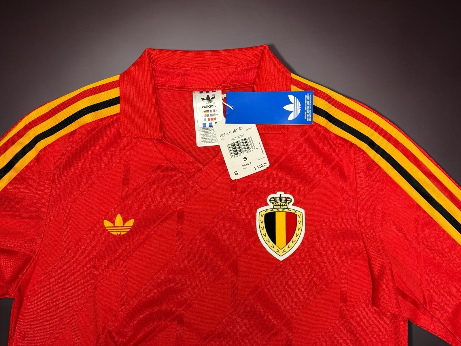 WORLD CUP BELGIUM Soccer Jersey SHIRT ADIDAS 1986 Long Sleeve Men's LARGE NEW WORLD CUP BELGIUM Soccer Jersey SHIRT ADIDAS 1986 Long Sleeve Men's LARGE NEW
