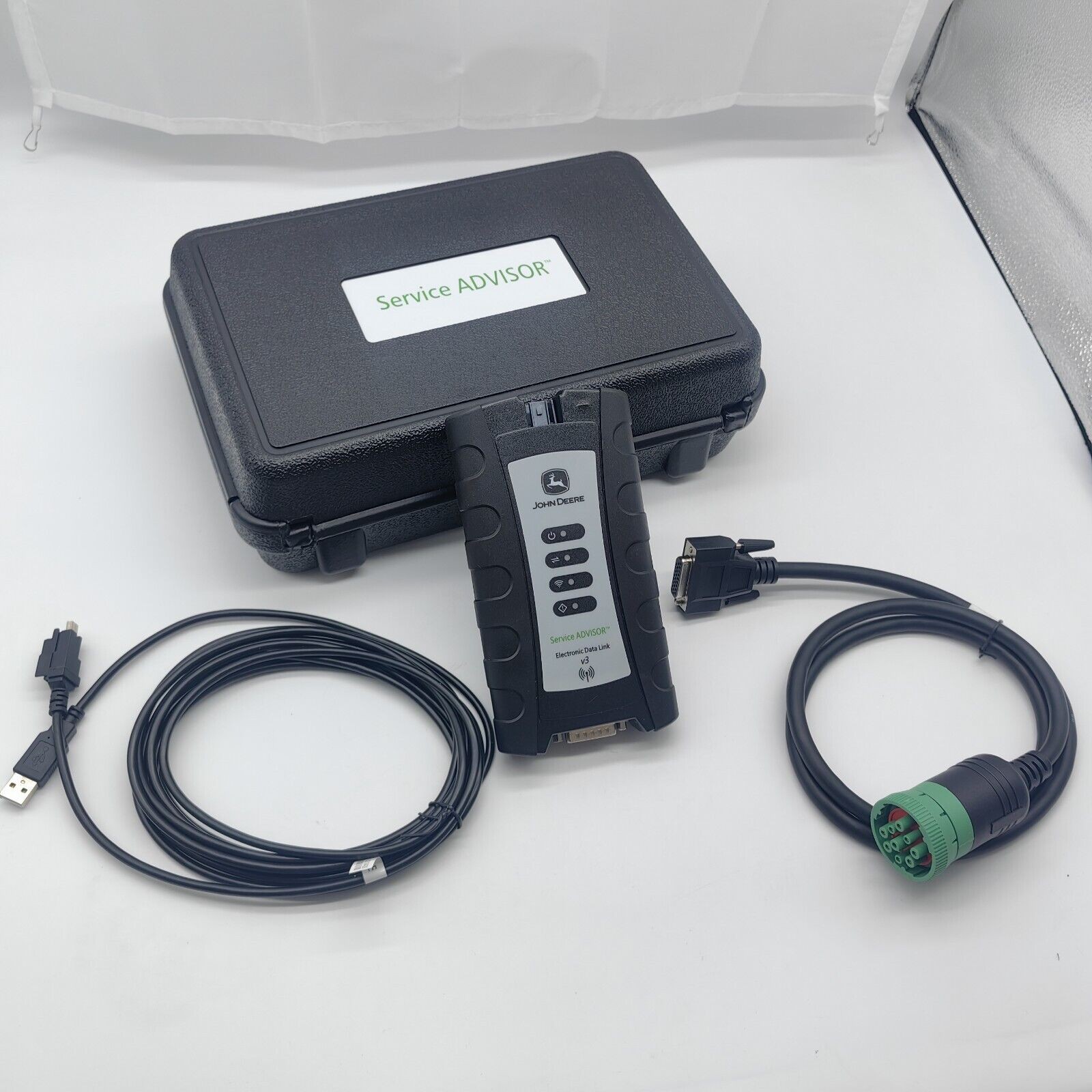 For John Deere EDL V3 DIAGNOSTIC TOOL INTERFACE AND CABLE KIT WITH V5.3 AG/CF