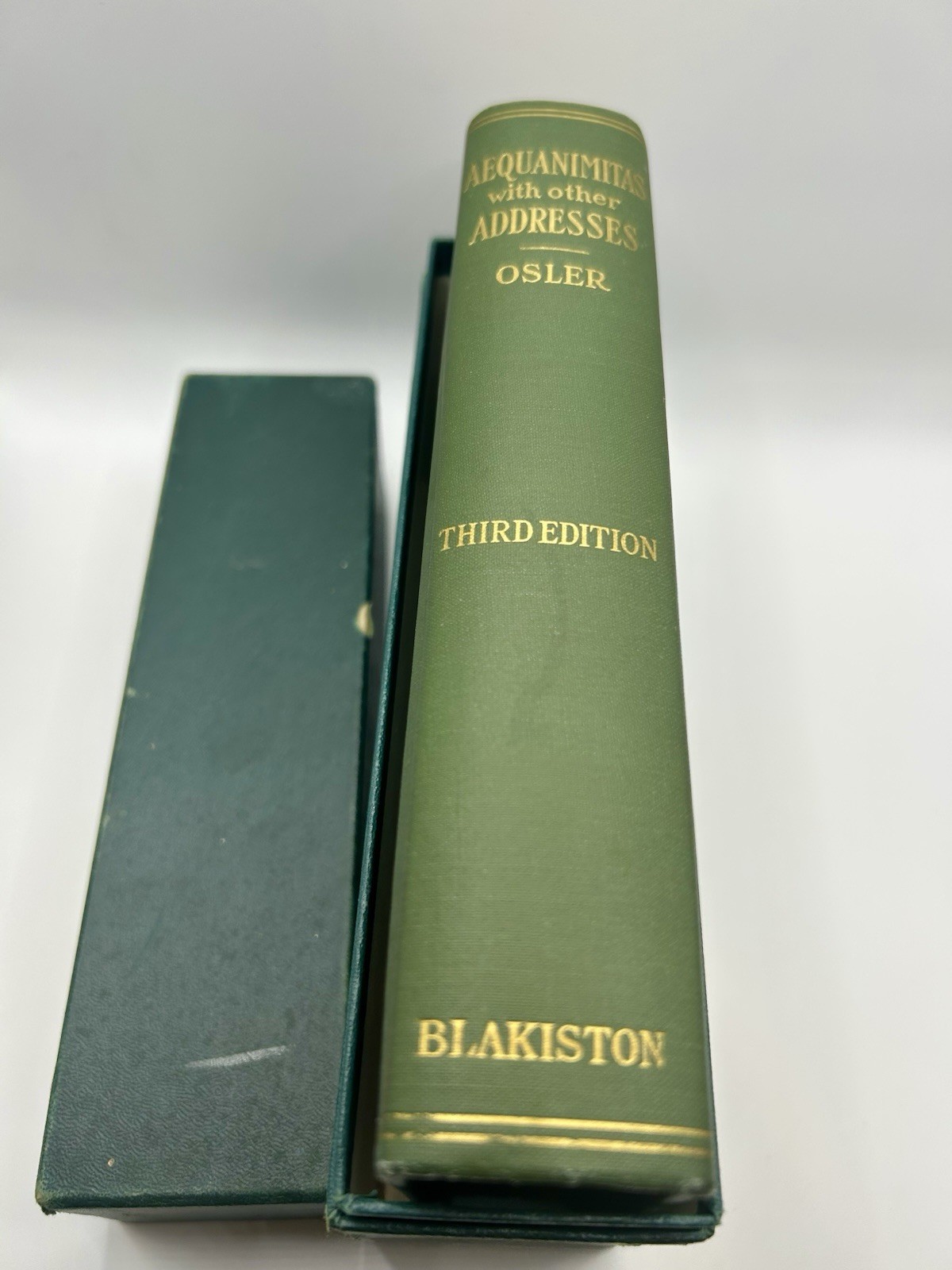 Aequanimitas Osler 1932 3rd Ed HC Medical Classic w/ Slipcase
