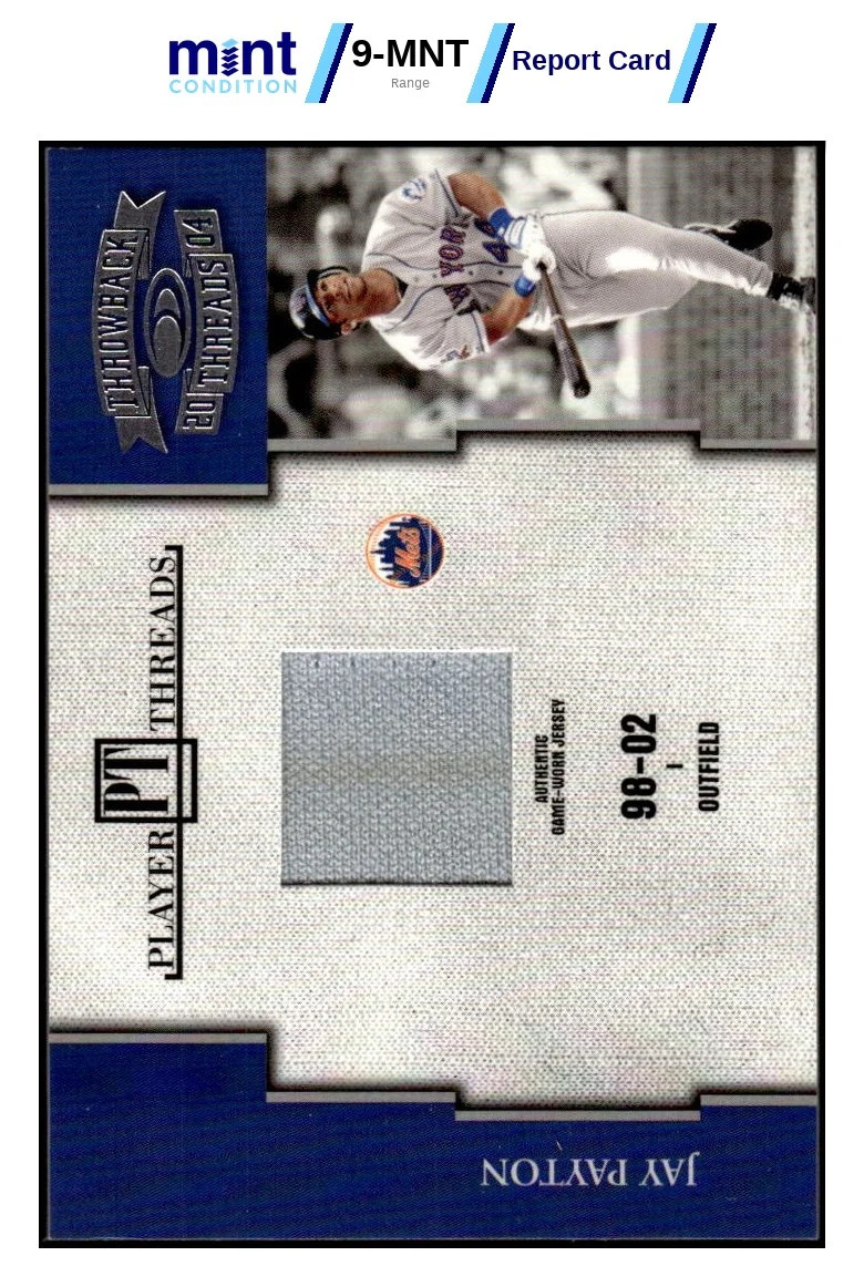 2004 DONRUSS THROWBACK THREADS JAY PAYTON PT-29 #/250 PLAYER THREADS MCG 10