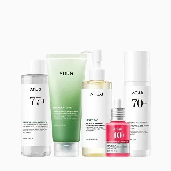ANUA Routine Skincare Set - 5Pcs (Cleanser+Toner+Cleansing Oil+Serum+Lotion) ANUA Routine Skincare Set - 5Pcs (Cleanser+Toner+Cleansing Oil+Serum+Lotion)