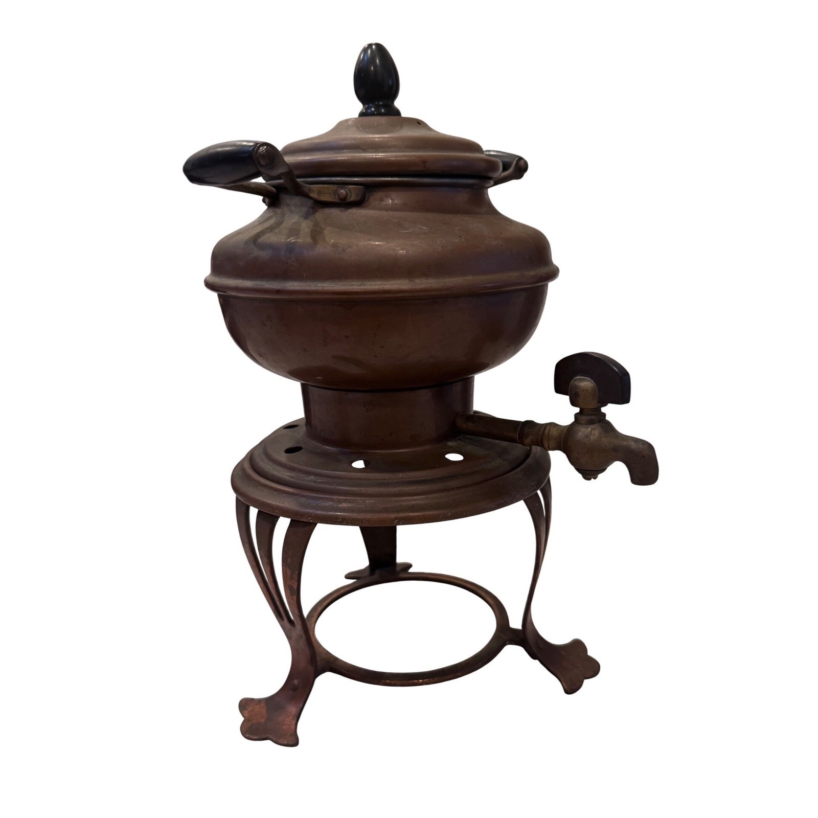 Antique Heinrich Tea Urn with Brass Spigot and Pedestal Stand 11\