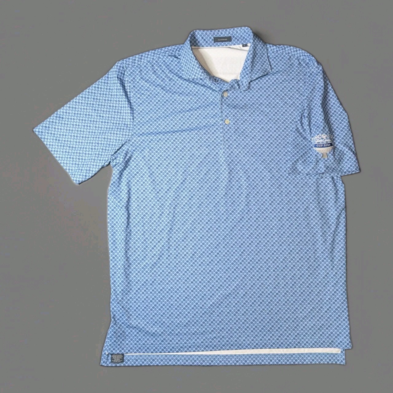 Turtleson Brew Performance Polo Beer Cans Blue Large Discover South Carolina Cup
