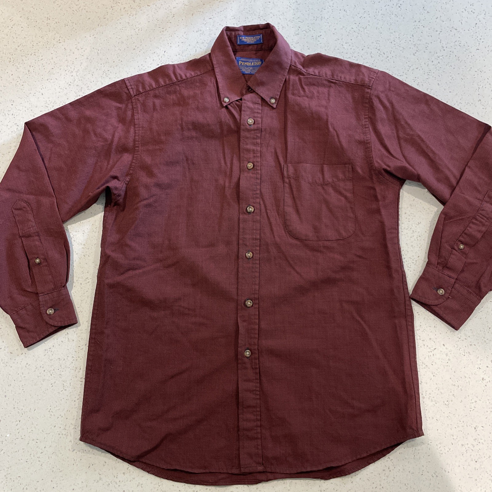 Pendleton Sir Pendleton Wool Button Up Shirt Men\'s Size M Red 100% Virgin Wool Pendleton Sir Pendleton Wool Button Up Shirt Men\'s Size M Red 100% Virgin Wool