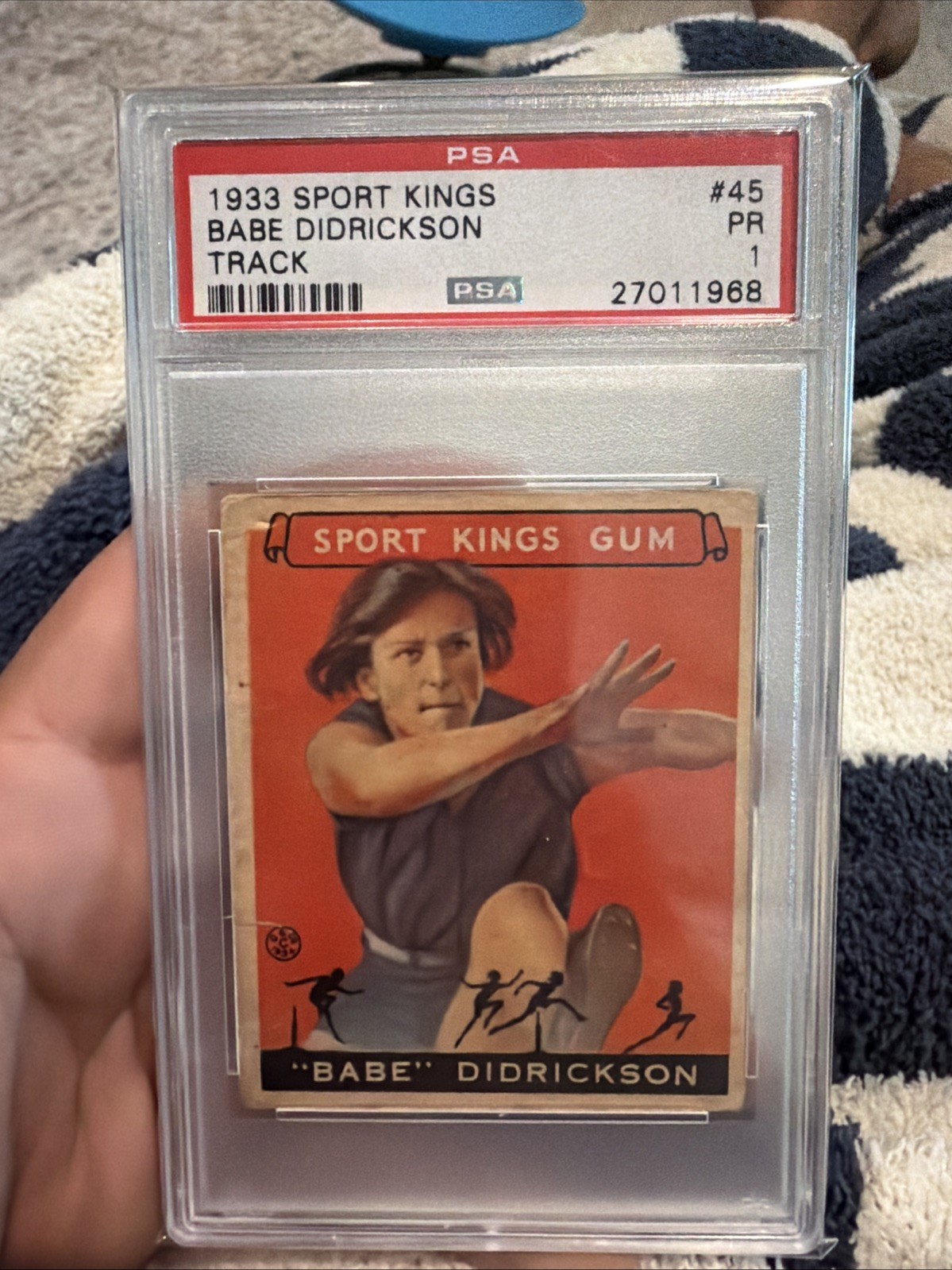 1933 Sports King Babe Didrickson #45 Track Vintage Card PSA 1